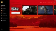 Page de lancement de Red Dead Redemption II