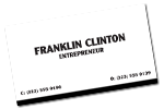 Cartão de visitas de Franklin.