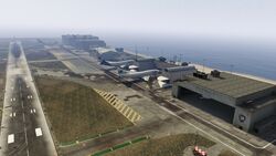 localização do aeroporto de Los Santos no GTA 5 