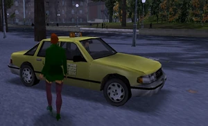 Мисти подходит к машине Клода рядом с её квартирой в Хепбёрн-Хайтс