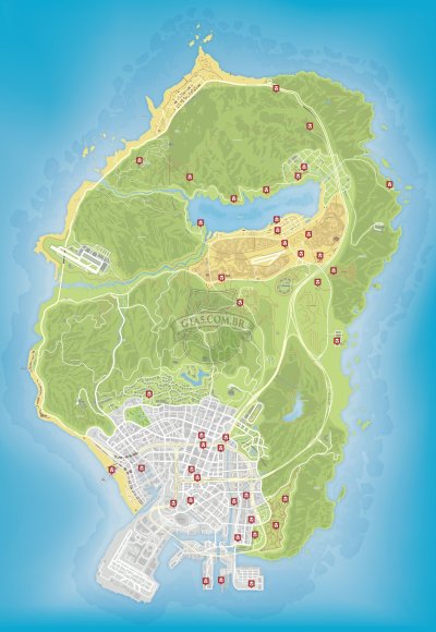 GTA V  LOCALIZAÇÃO de TODAS as ARMAS 