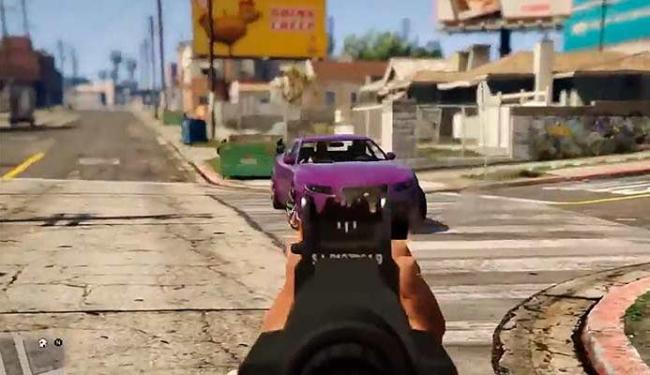 GTA V com modo na primeira pessoa - Vídeo