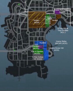 Where is Grove Street on the GTA 5 map?