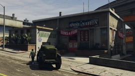 Entering Ammu-Nation.