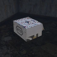 A box of supplies that the player must steal. (the Abandoned Motel location)