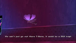 Jizzy discovers the shipment has been ambushed, and warns T-Bone to not go alone as it could be a trap from the police.