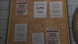 Papers on the board.