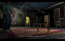 Tommy arrives at Poulet's shack in Little Haiti and is calling out for someone.