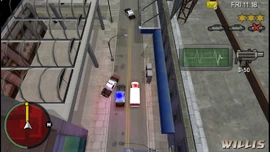 Driving back to Zhou's club during a police chase.