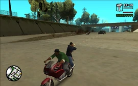 CJ shooting out with seemingly the last pursuing Russians.