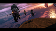 Bikes exiting a Cargo Plane in the Gunrunning official trailer.