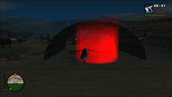 The player guides the plane into the Hangar.