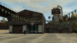 Front view of the car wash.