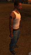 Carl Johnson with Brass Knuckles equipped.