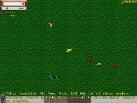 Albert Crisp contacts the protagonist and tells them to kill everyone in the stadium.
