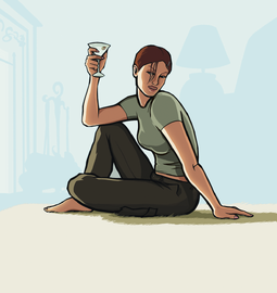 Artwork of Helena, taken from the official Grand Theft Auto: San Andreas wrapping paper