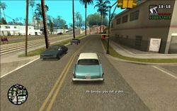 CJ still doubts Smoke's story of going to meet his cousin.