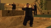 Russian Mafia mobsters shooting.