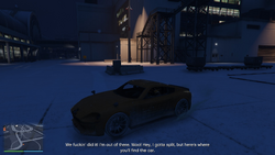 Revealing the location of the target vehicle.