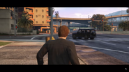 A confused Solomun watches the passing jeep.