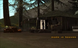 MadeInHeaven-GTASA-SS2.png (1.77 MB) Before he can even get up onto the porch, Catalina storms out of the cabin. She yells at him and calls him a pig.