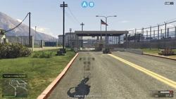 AssaultonATT16-GTAOe-DefenderSpawnBase1.png (3.46 MB) Defender "Spawn at Base" before the Attackers destroy the first terminals, at the north entrance.