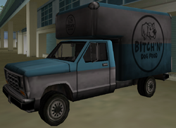 A Benson with the dog food logo in GTA Vice City.