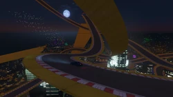 Going around a corner and beginning to ascend again