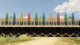 The restaurant as seen from the beach.