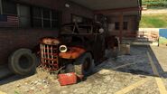 A Rat-Loader wreck, seen at The Lost MC Clubhouse in East Vinewood.