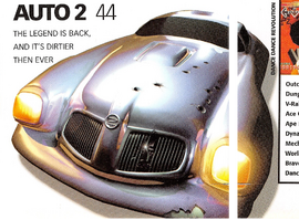 GTA 2 advert in the Edge magazine, featuring an unknown car concept render which resembles a Benson.