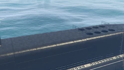 Moon Pool helipad hatch and missile launch tubes