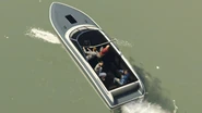 The last target is driving away from the Puerto Del Sol Marina in La Puerta in a Jetmax with other Khangpae members.