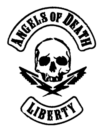 FULL SIZE ANGELS OF DEATH LIBERTY CITY MC Patch set biker