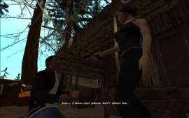 FirstBase-GTASA-SS29.png (1.57 MB) After saying all that he can think of, Carl just begs Catalina to not shoot him.