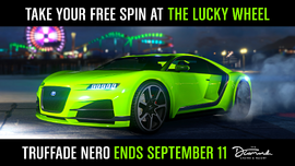 Lucky Wheel advertisement.