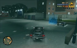 Claude arriving back at the car lot.