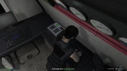 Activate the landing pad.