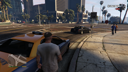 Arriving at the destination; money taken out of account.
