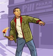 Pill-Pharm in a GTA Chinatown Wars artwork.