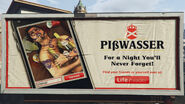 Pißwasser promoting Lifeinvader social network.