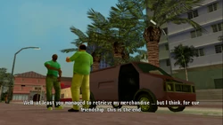 Gonzalez thanks Victor for retrieving the drugs, but he terminates their business relationship.