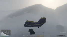 Delivery via Cargobob.