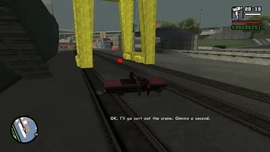 CJ says he will control the crane and tells Cesar to wait.