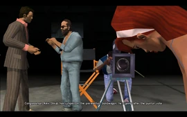 Steve tells Tommy that Congressman Shrub has decided to support a campaign to ban pornographic material in Vice City with the intention of increasing his reputation.