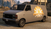 A Sunset Bleach Cleaning Services Pony in GTA V (Rear quarter view).