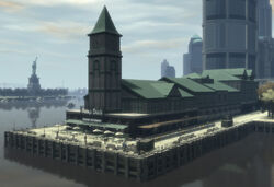 The Poop Deck in GTA IV, as viewed to the northwest.