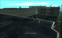 Carl must now use a mounted minigun to take out the attacking planes.