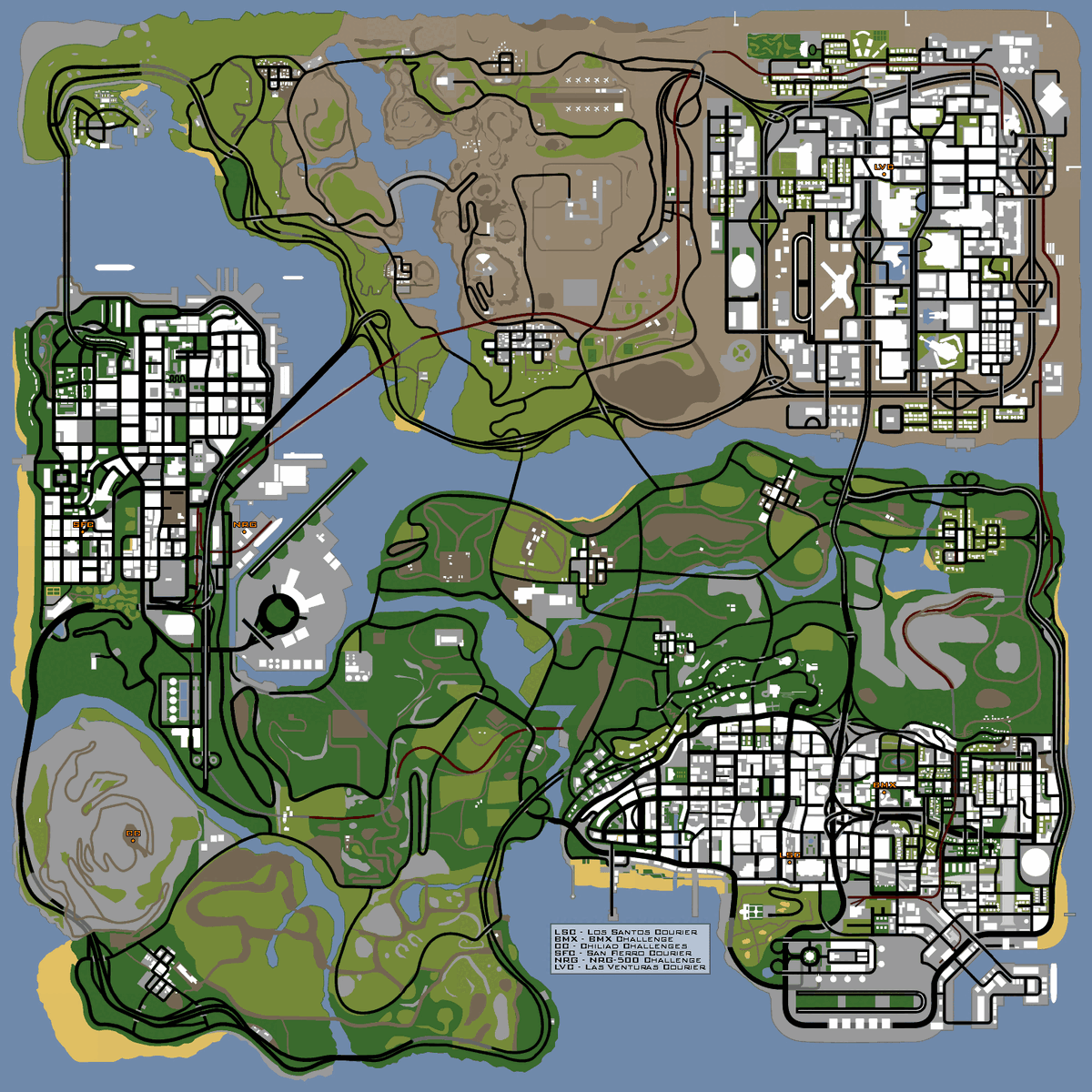 GTA 5: confira a comparação entre o mapa de GTA 5 e GTA San Andreas