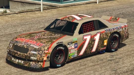 Hotring Sabre #71, with a Shrewsbury Shotguns livery. (Rear quarter view)